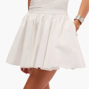 Free People Gaia Pocket Mini SkirtSz MD In Optic White Boho Summer Preppy